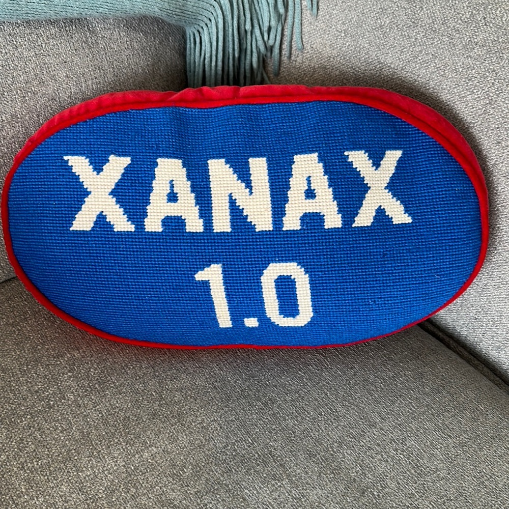COPY - Jonathan Adler Xanax Pill Shape Pillow